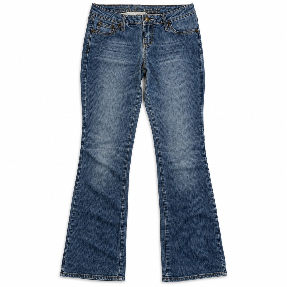 Zana Di Bootcut Jeans Womens 9 Blue Denim Stretch Embroidered Pockets